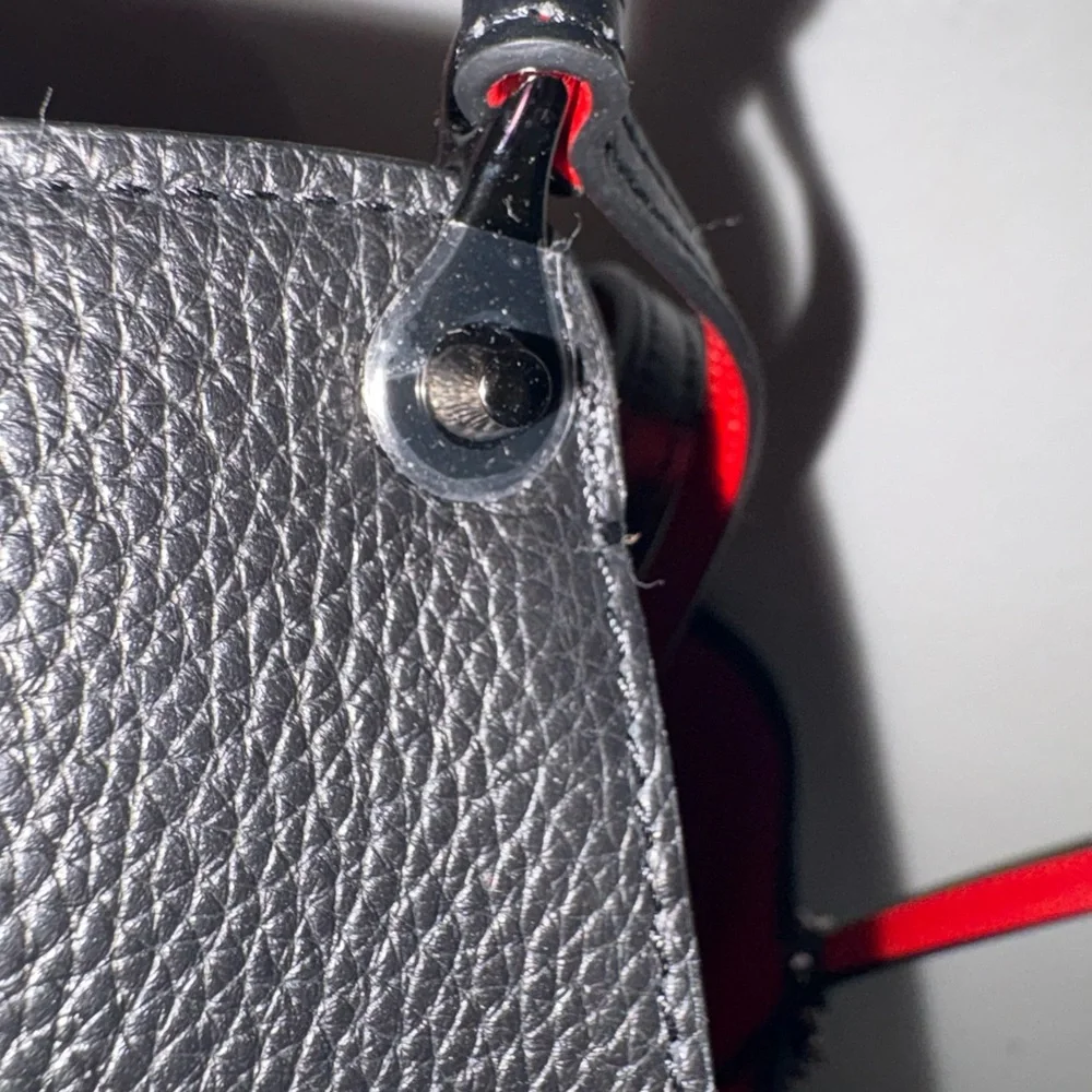 Christian Louboutin Cabata Studded Tote — Black & Signature Red — Brand New